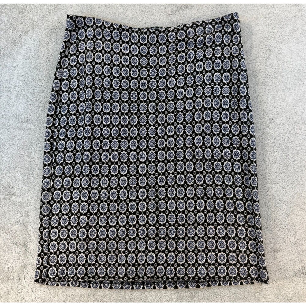 J.Jill Wearever Collection Pencil Skirt Women’s Small Black Blue Stretch
